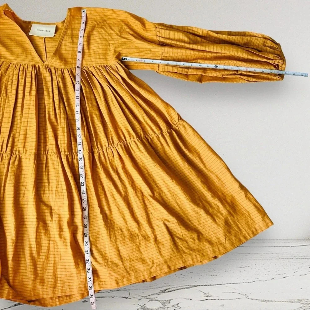 NEW A PERFECT NOMAD Symi Dress Trapez Organic Cotton Ochre Orange One Size - Picture 7 of 16